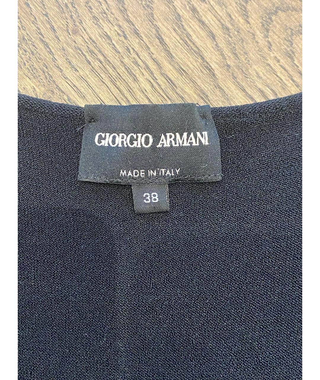 GIORGIO ARMANI Черное вискозное повседневное платье, фото 3