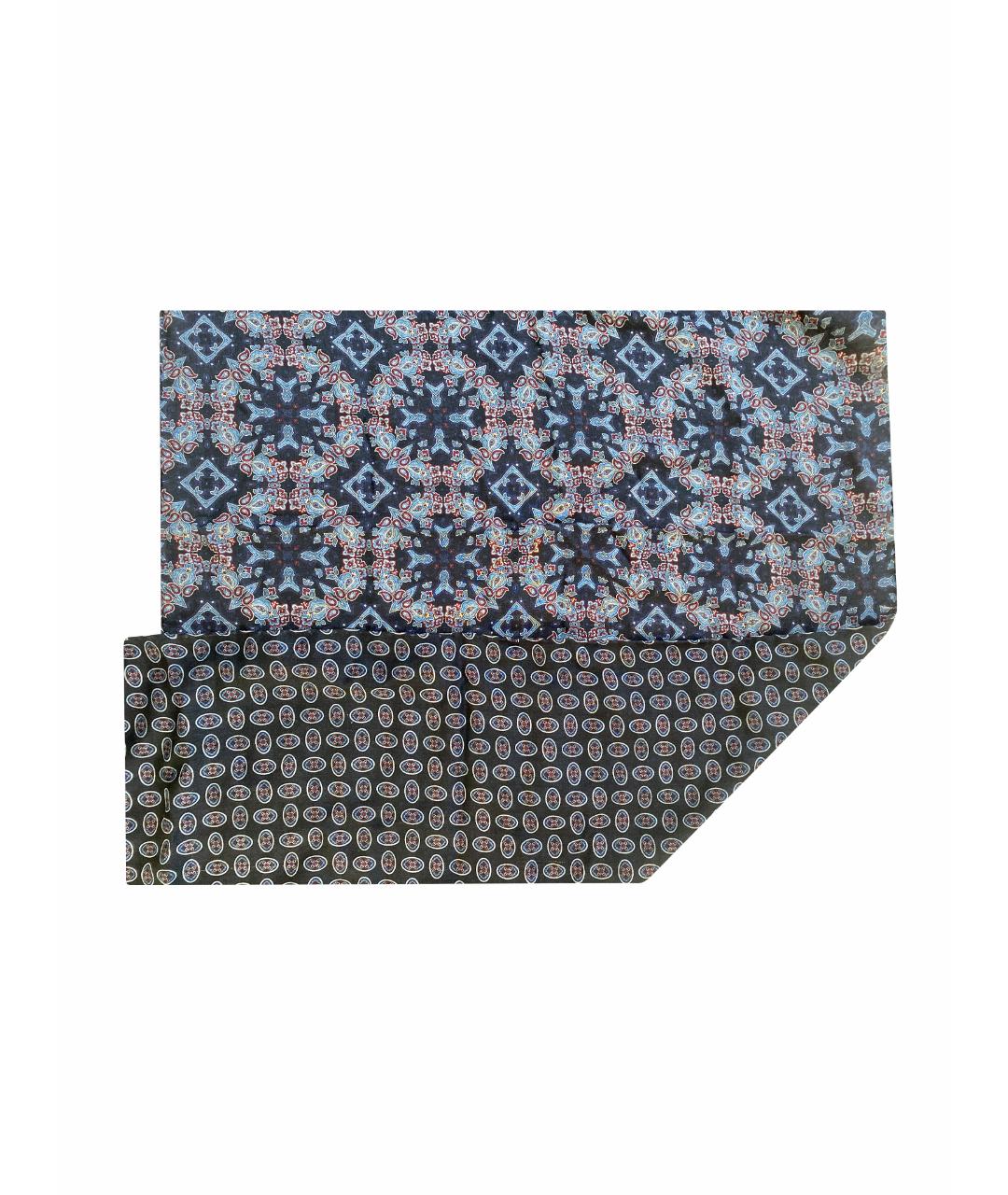 KITON Синий шерстяной шарф, фото 1