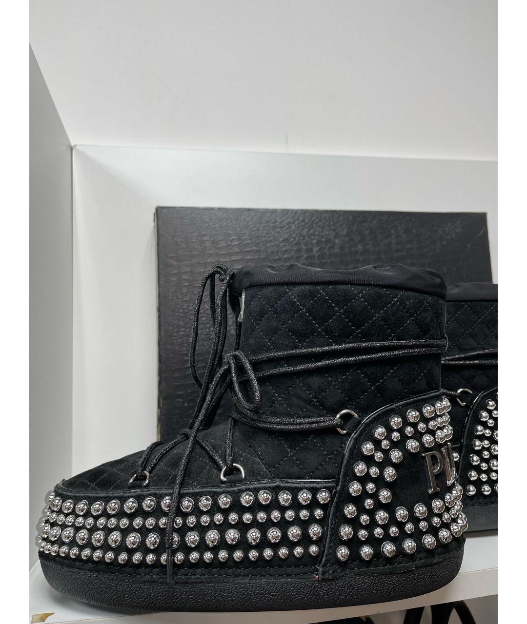 PHILIPP PLEIN Черные замшевые ботинки, фото 6
