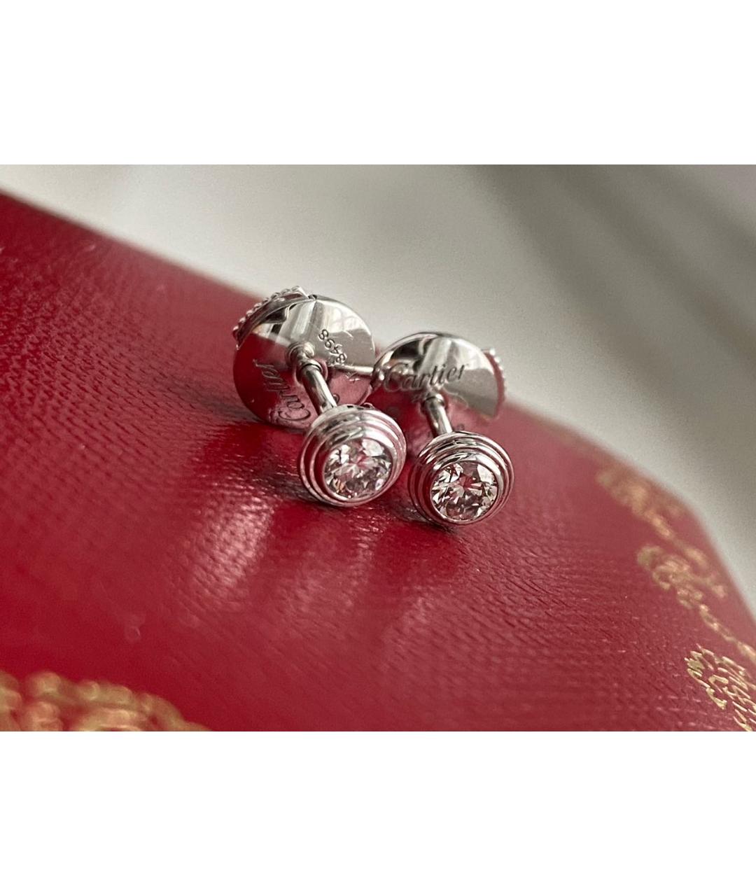 CARTIER Белые серьги из белого золота, фото 5