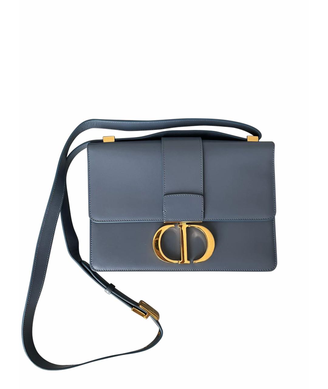 CHRISTIAN DIOR Голубая кожаная сумка через плечо, фото 1
