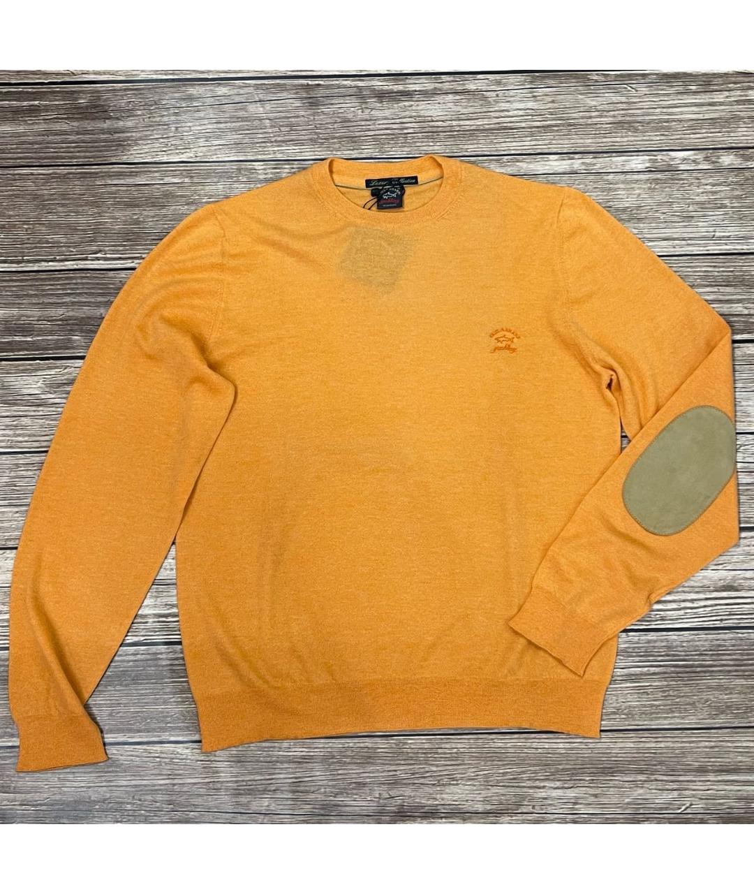 PAUL & SHARK Оранжевый кашемировый джемпер / свитер, фото 5