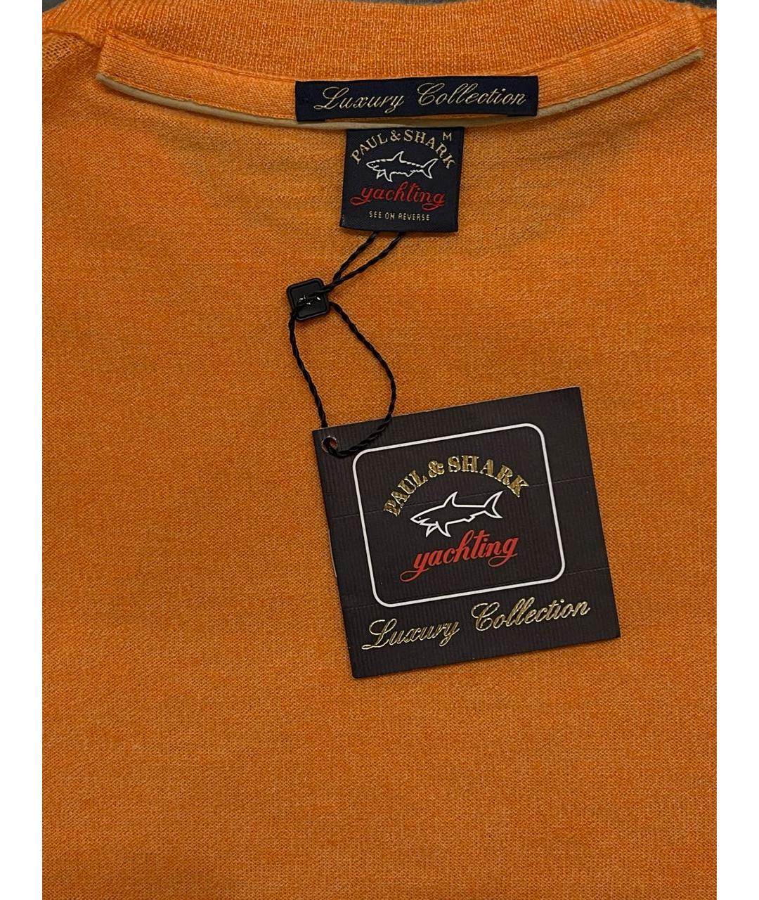 PAUL & SHARK Оранжевый кашемировый джемпер / свитер, фото 3
