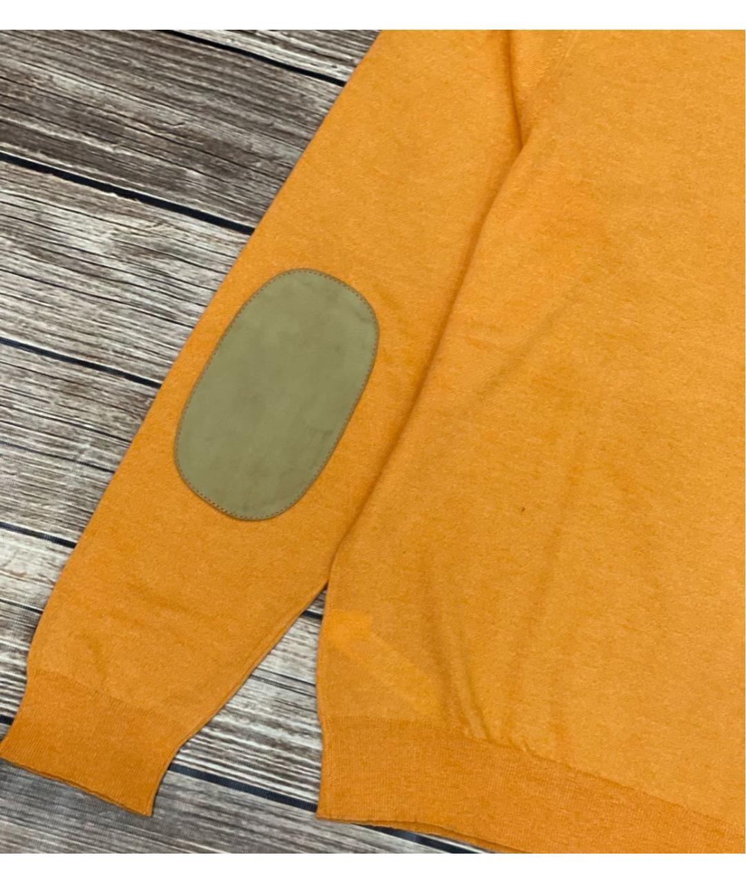 PAUL & SHARK Оранжевый кашемировый джемпер / свитер, фото 6