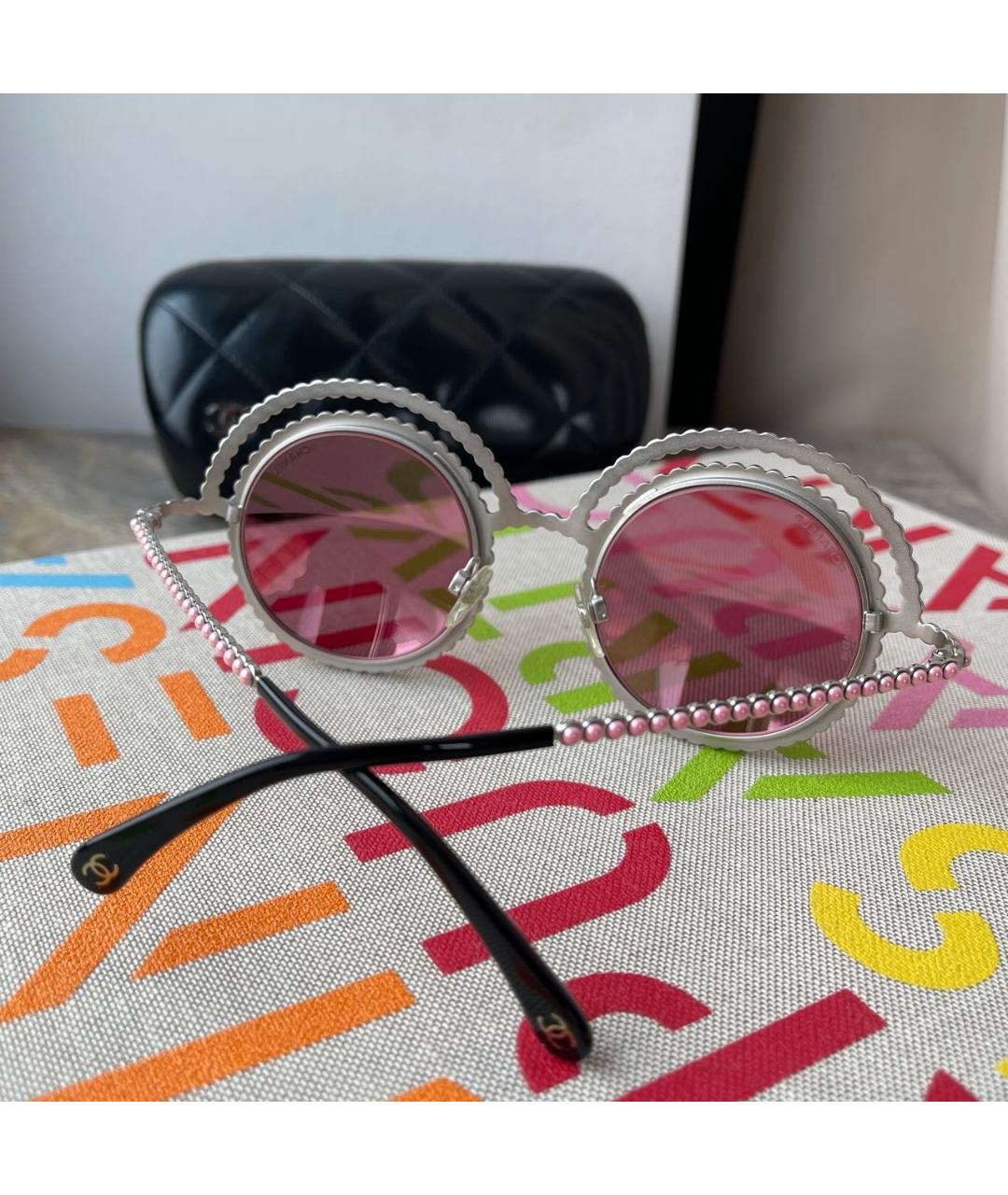 CHANEL Розовые солнцезащитные очки, фото 2