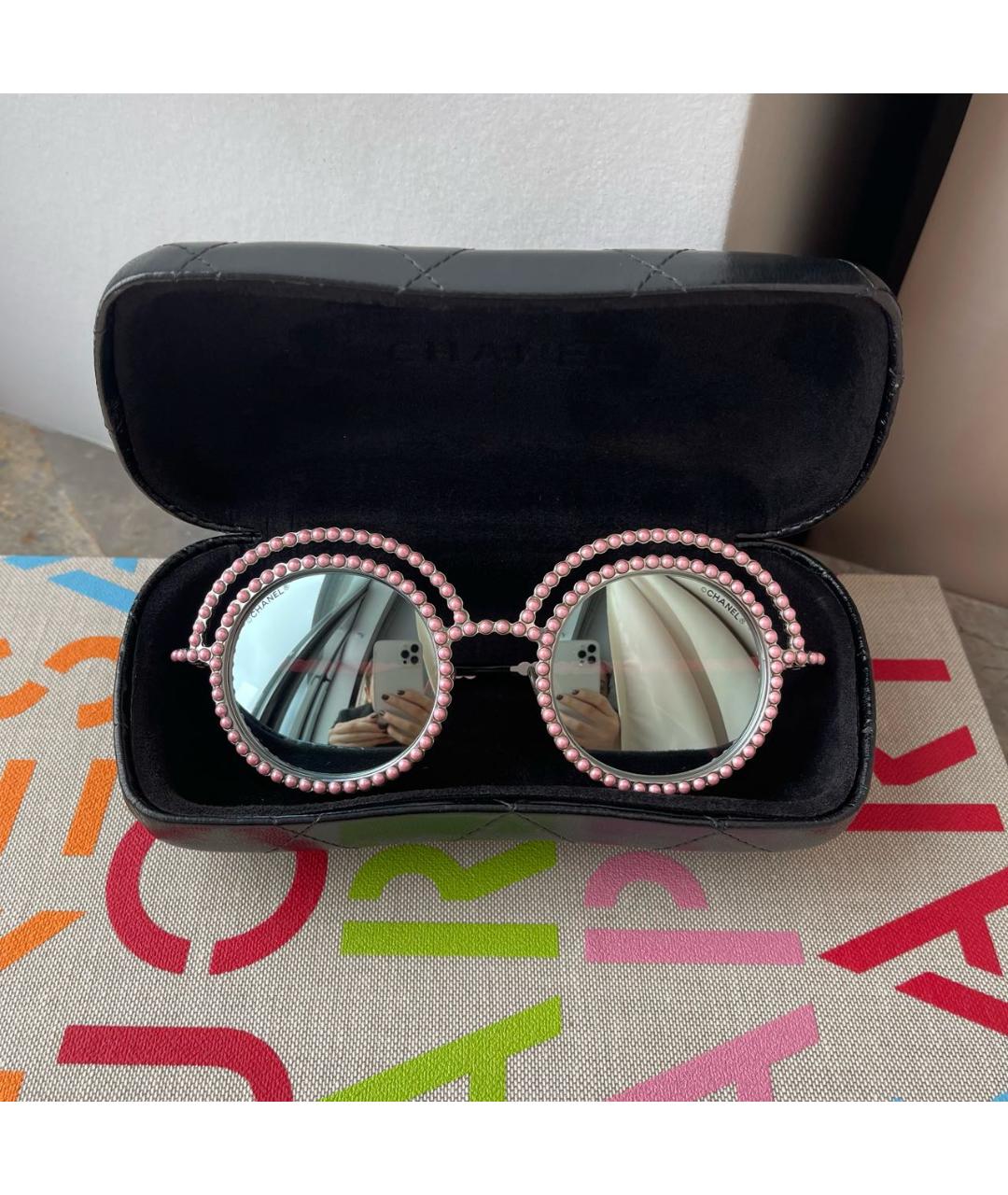 CHANEL Розовые солнцезащитные очки, фото 7