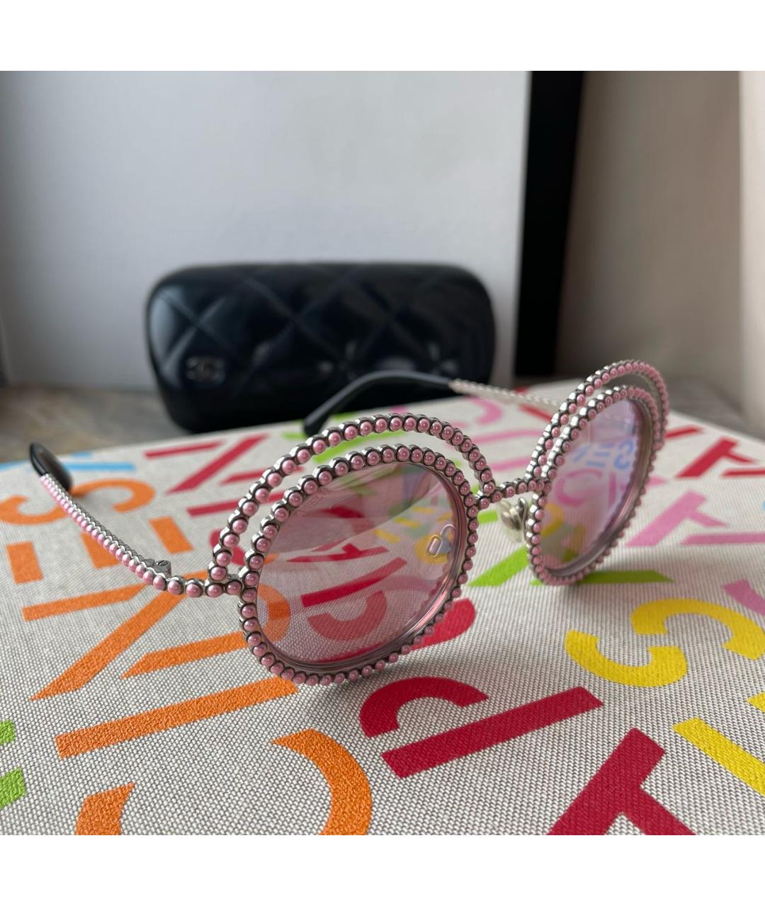 CHANEL Розовые солнцезащитные очки, фото 4