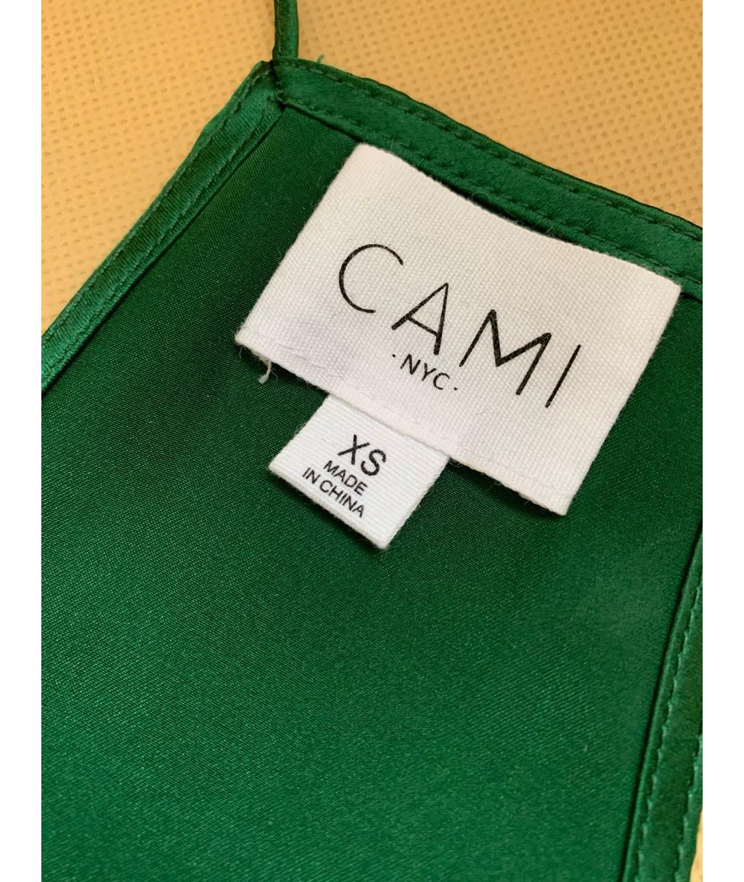 CAMI Зеленая шелковая майка, фото 3
