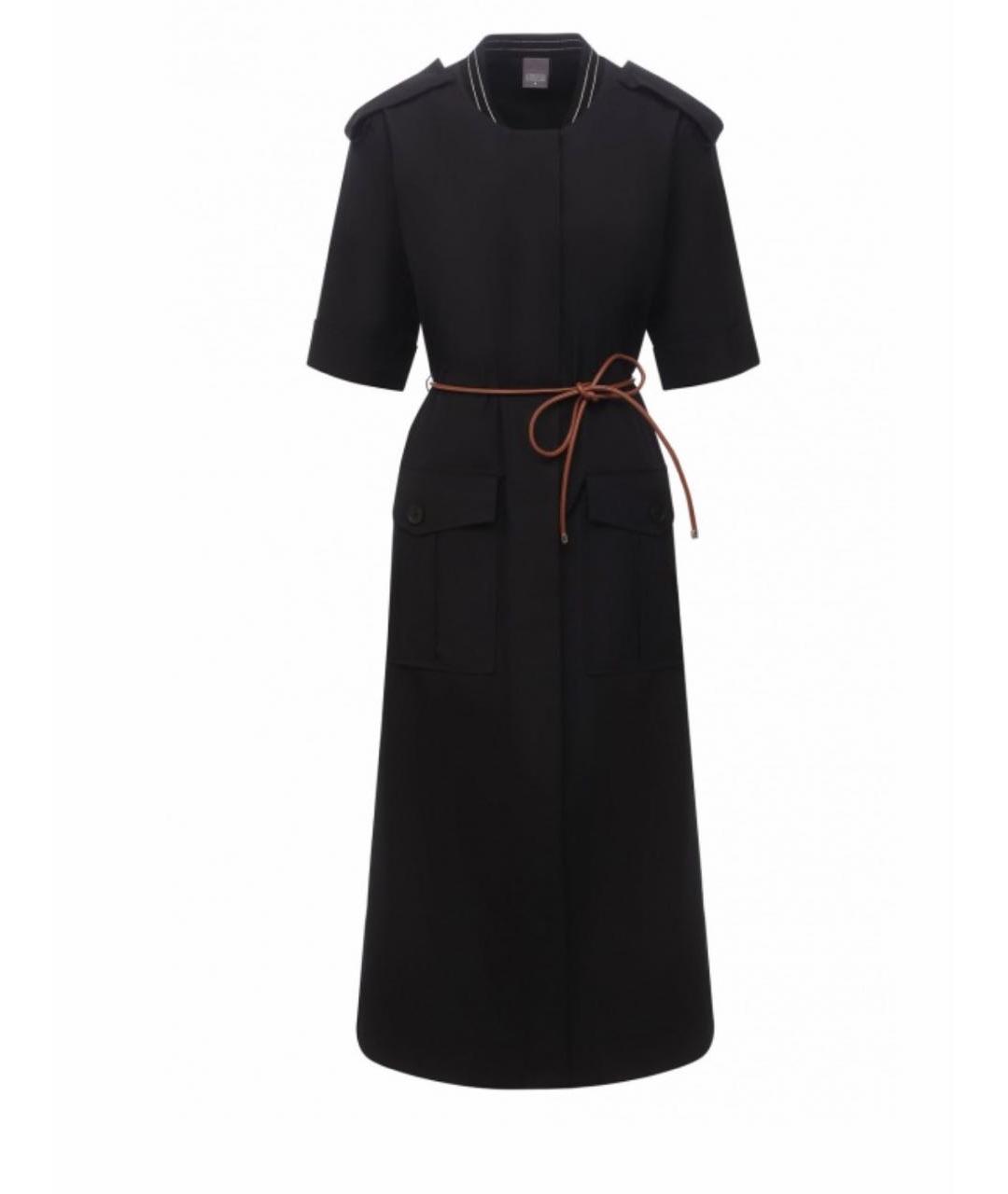 LORENA ANTONIAZZI Черное хлопковое повседневное платье, фото 1