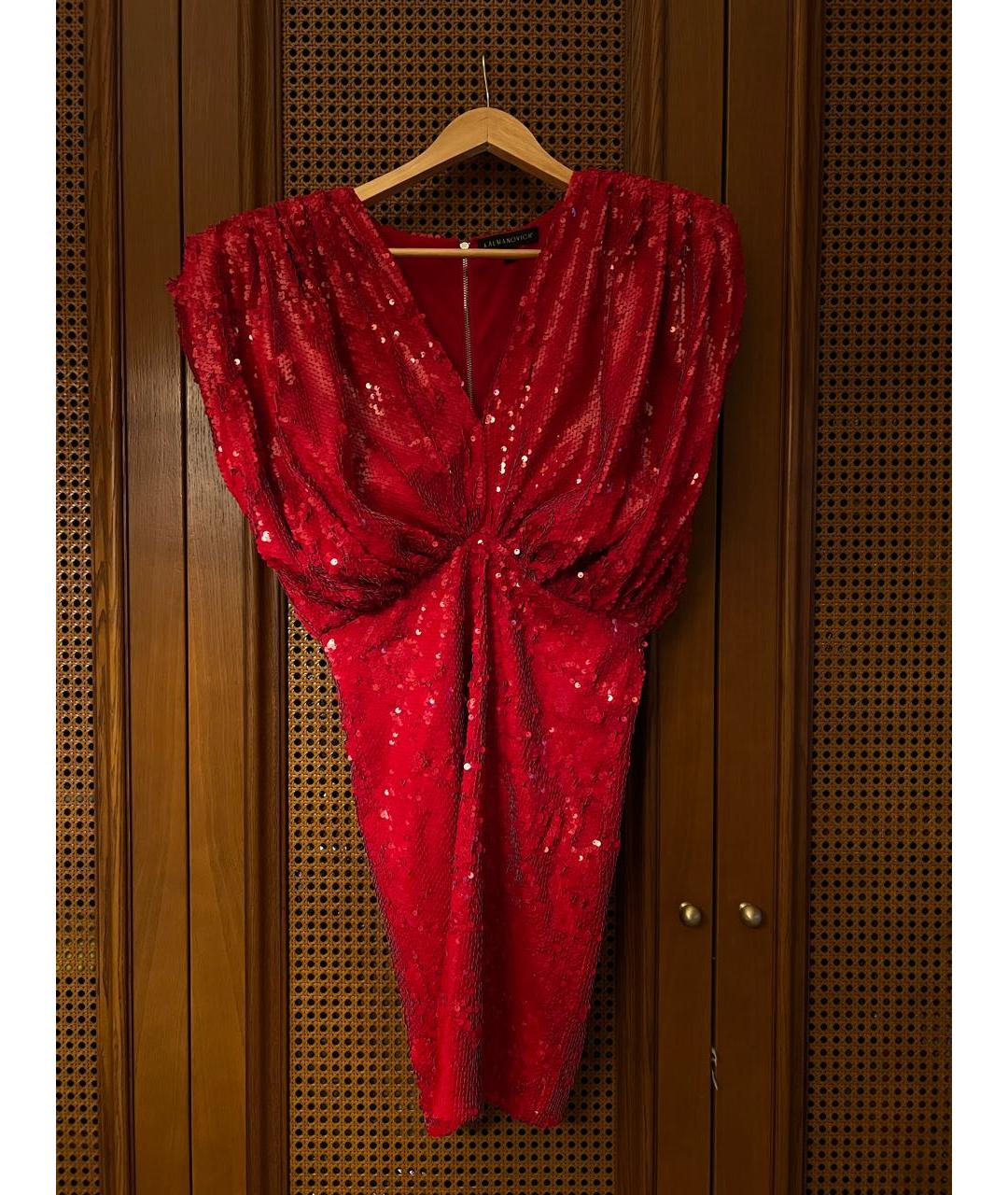 KALMANOVICH Красное коктейльное платье, фото 6