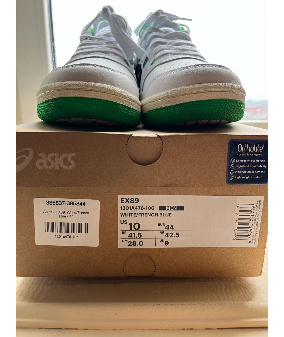 ASICS Белые кожаные низкие кроссовки / кеды, фото 5