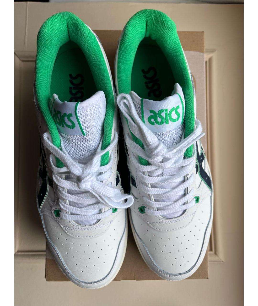 ASICS Белые кожаные низкие кроссовки / кеды, фото 2