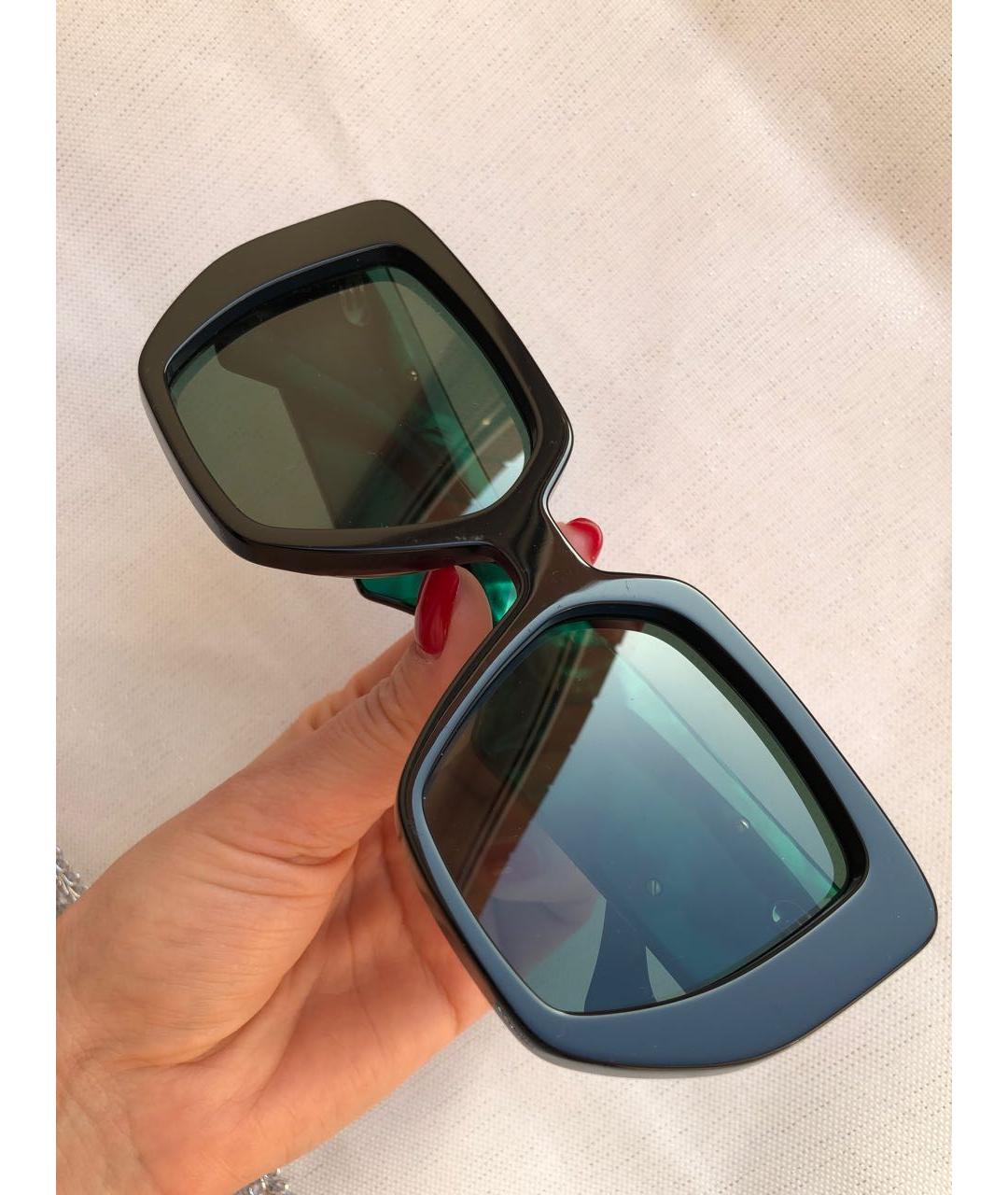 GUCCI Зеленые пластиковые солнцезащитные очки, фото 6