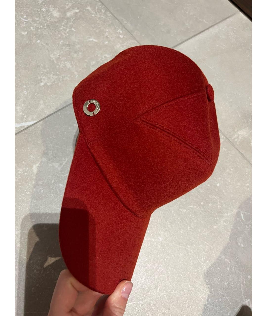 LORO PIANA Красная кашемировая кепка, фото 2