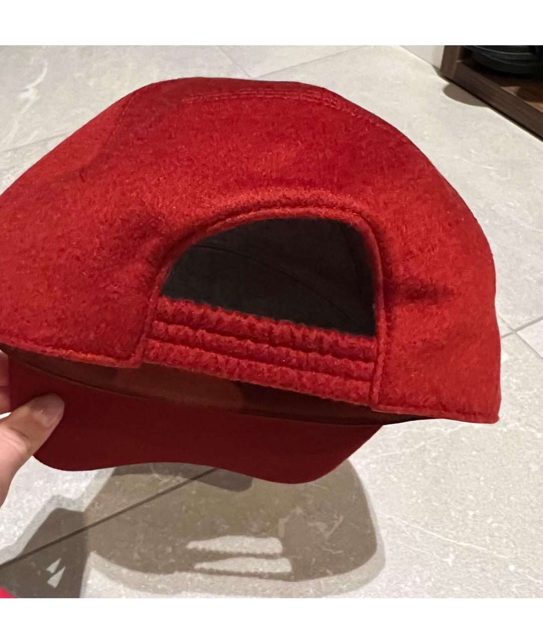 LORO PIANA Красная кашемировая кепка, фото 5