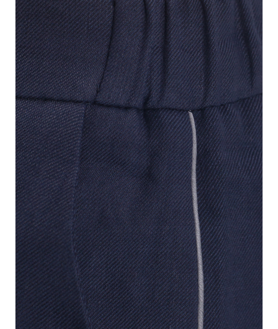 FABIANA FILIPPI Темно-синие льняные брюки широкие, фото 4