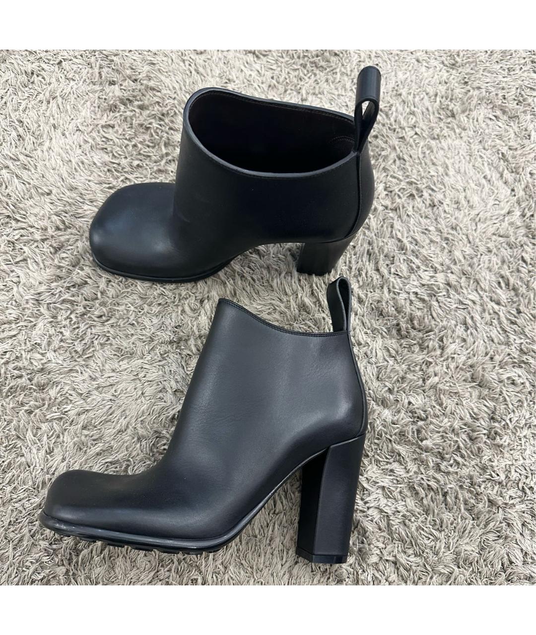 BOTTEGA VENETA Черные кожаные ботильоны, фото 4