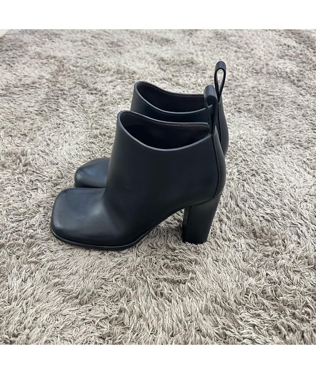 BOTTEGA VENETA Черные кожаные ботильоны, фото 3