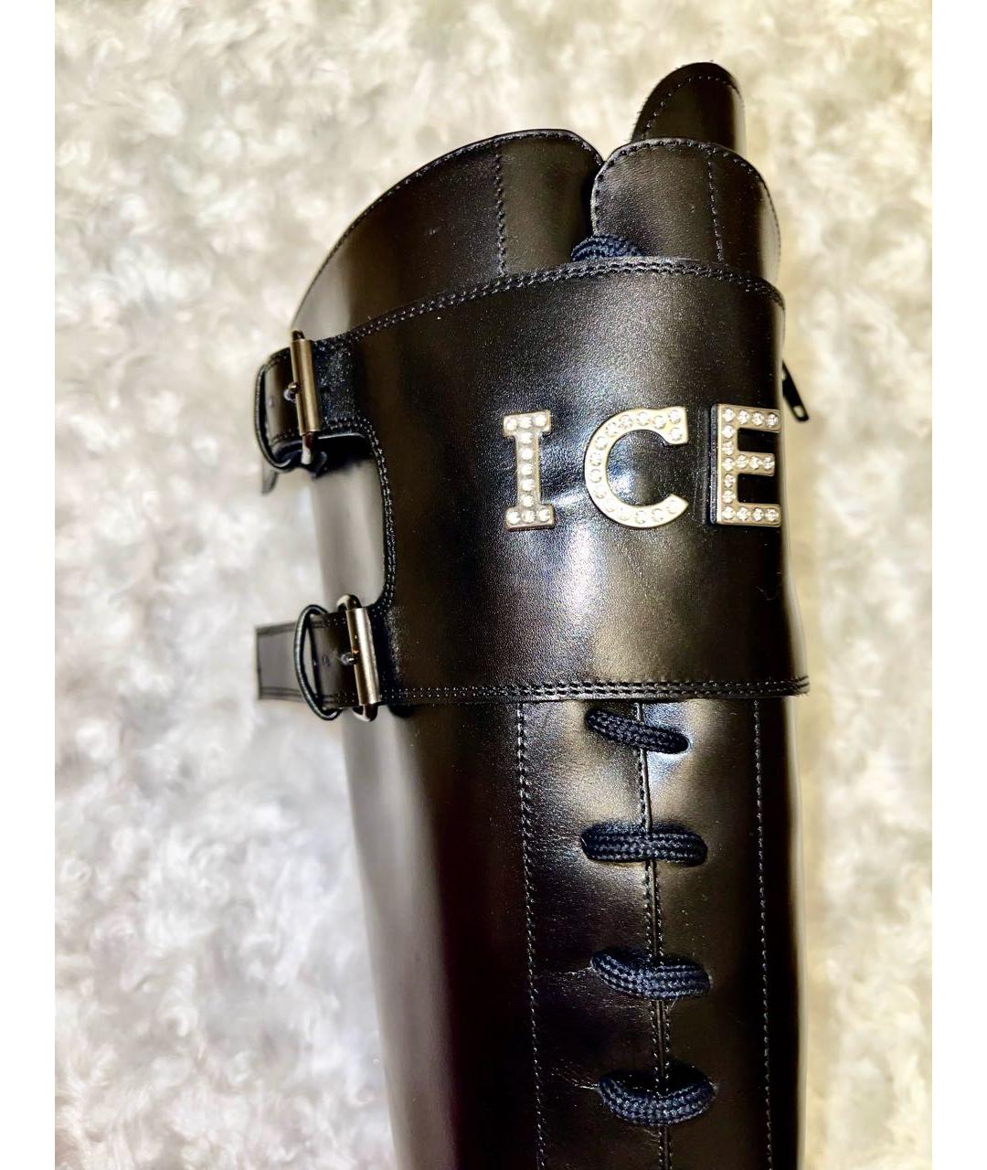 ICEBERG Черные кожаные сапоги, фото 3