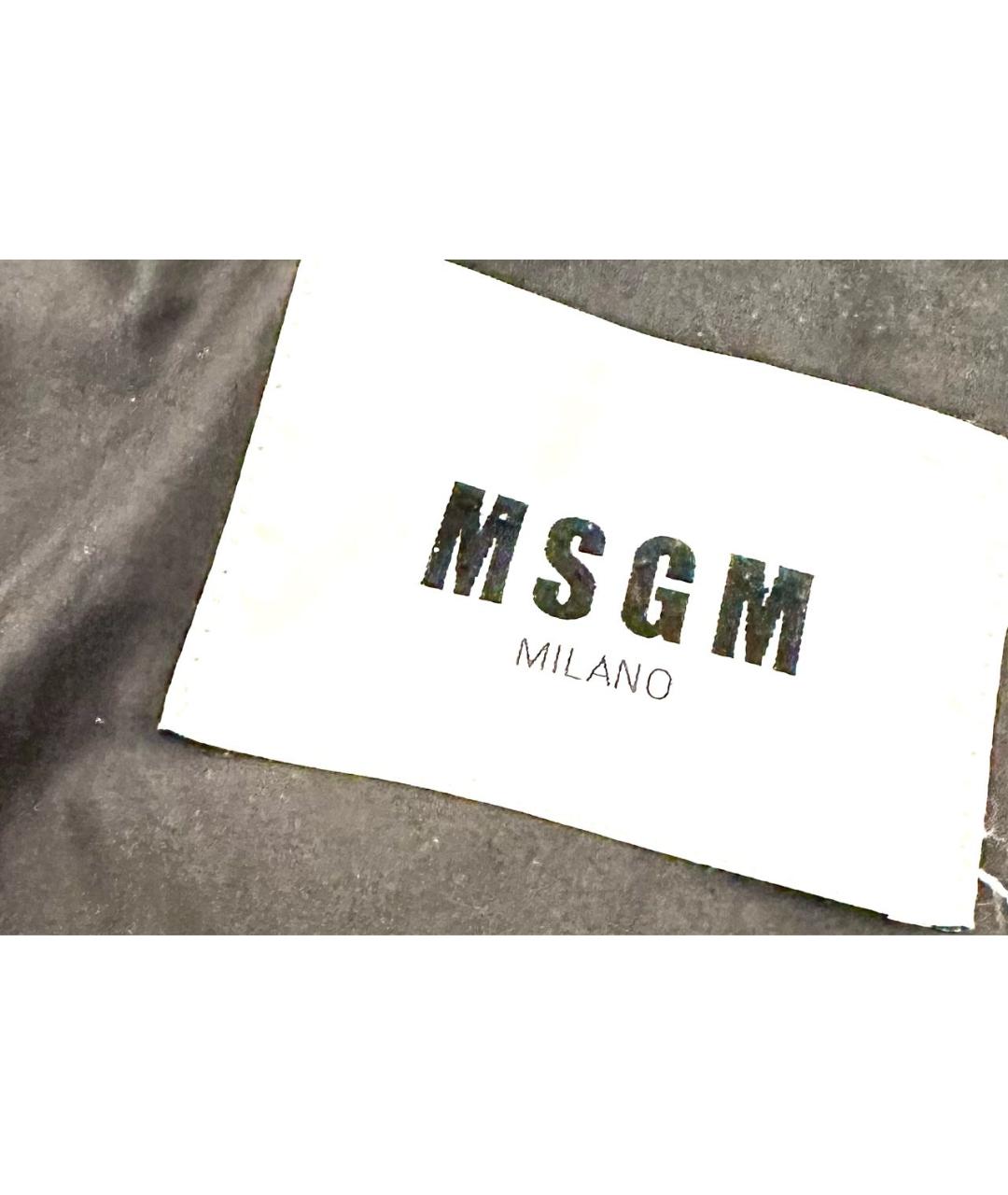 MSGM Черная полиэстеровая куртка, фото 4
