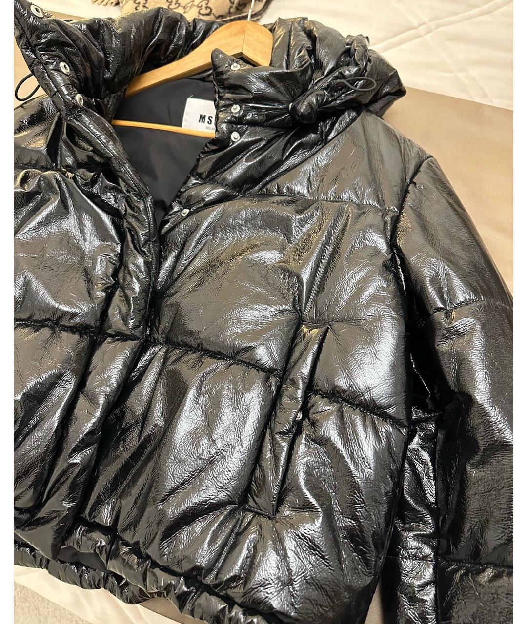 MSGM Черная полиэстеровая куртка, фото 3