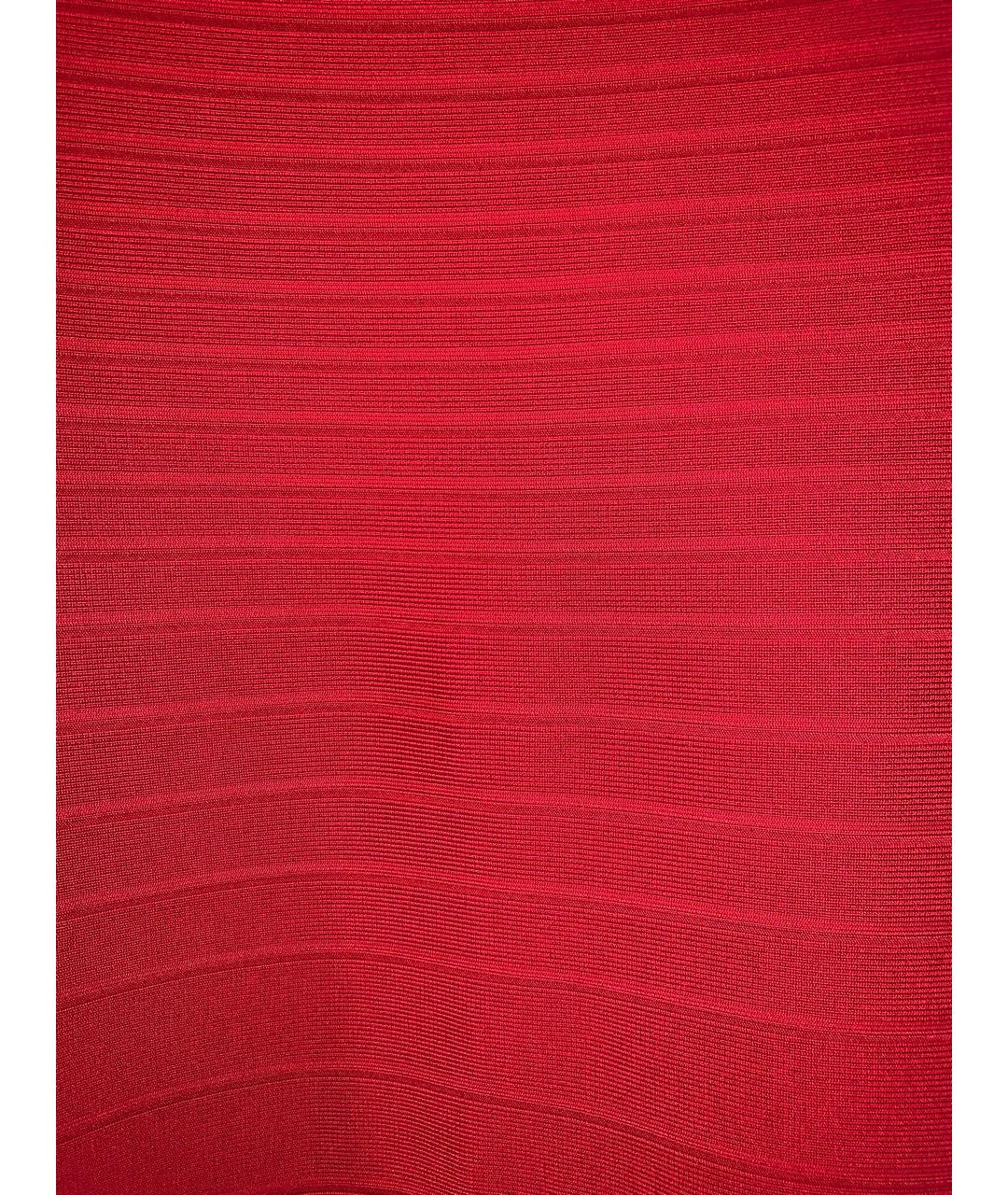 HERVE LEGER Красное вискозное коктейльное платье, фото 4
