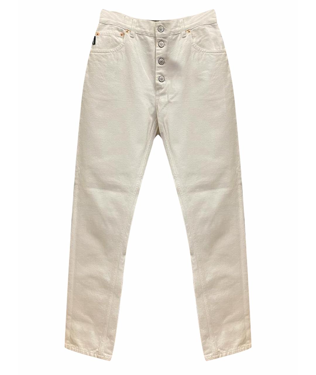 BALENCIAGA Белые хлопковые прямые джинсы, фото 1