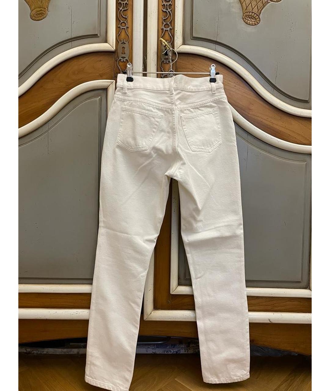 BALENCIAGA Белые хлопковые прямые джинсы, фото 2