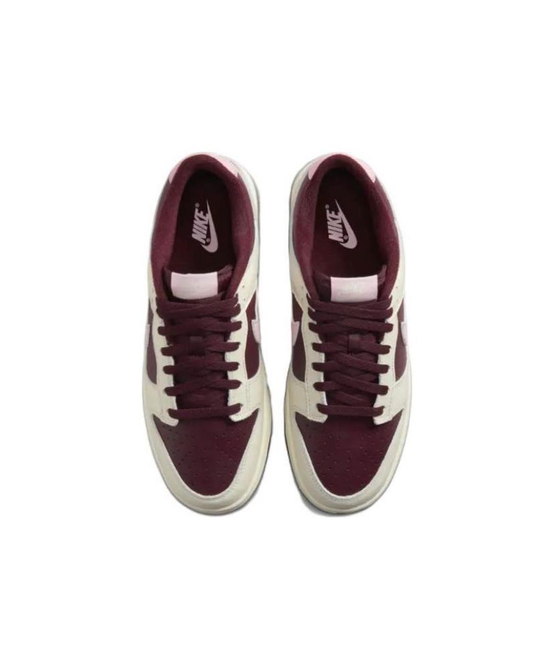 NIKE Бордовые кожаные кроссовки, фото 3