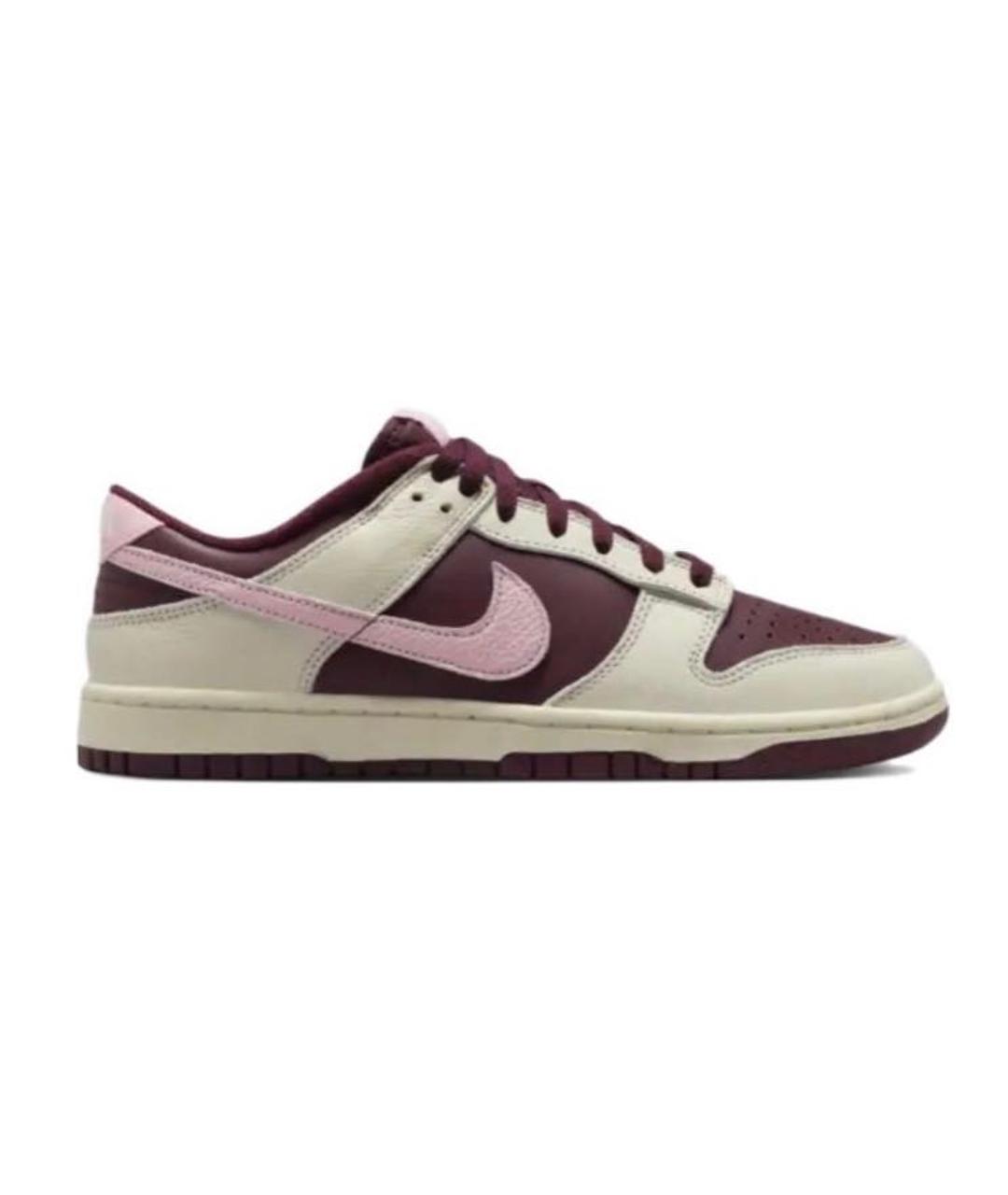 NIKE Бордовые кожаные кроссовки, фото 1