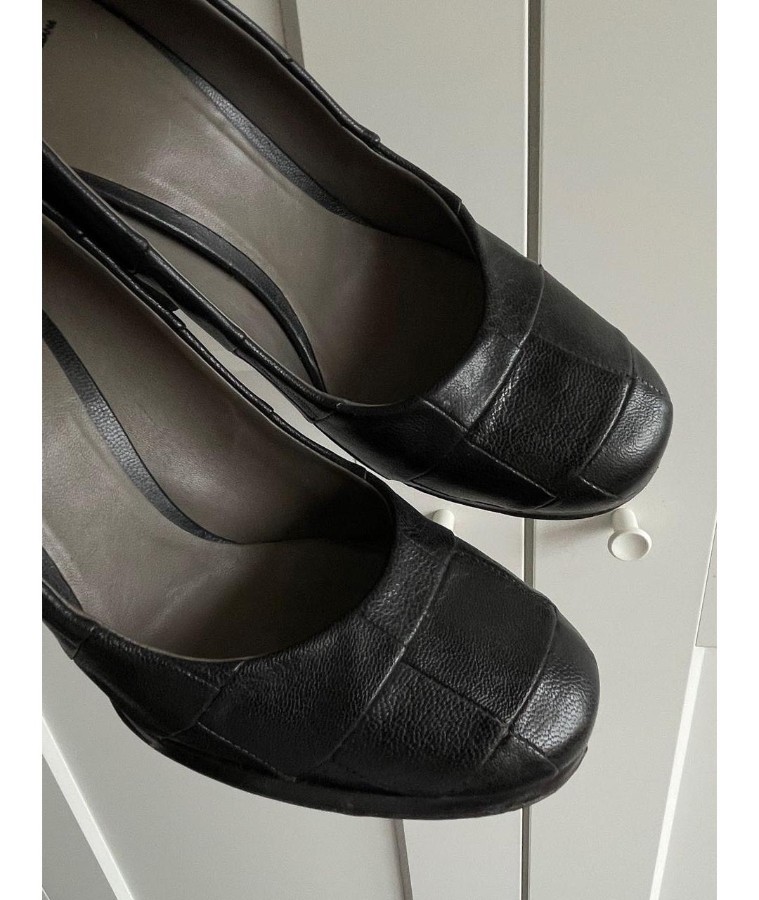 DOLCE&GABBANA Черные кожаные туфли, фото 4