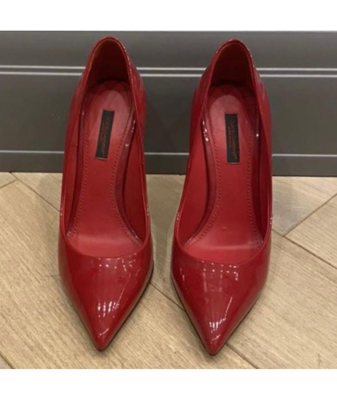 DOLCE&GABBANA Красные туфли из лакированной кожи, фото 2
