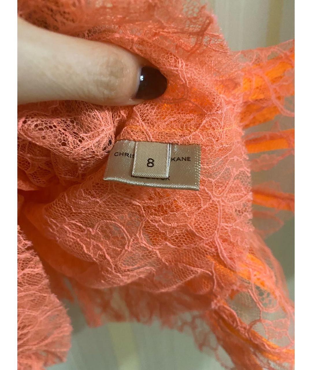 CHRISTOPHER KANE Оранжевое полиамидовое коктейльное платье, фото 6