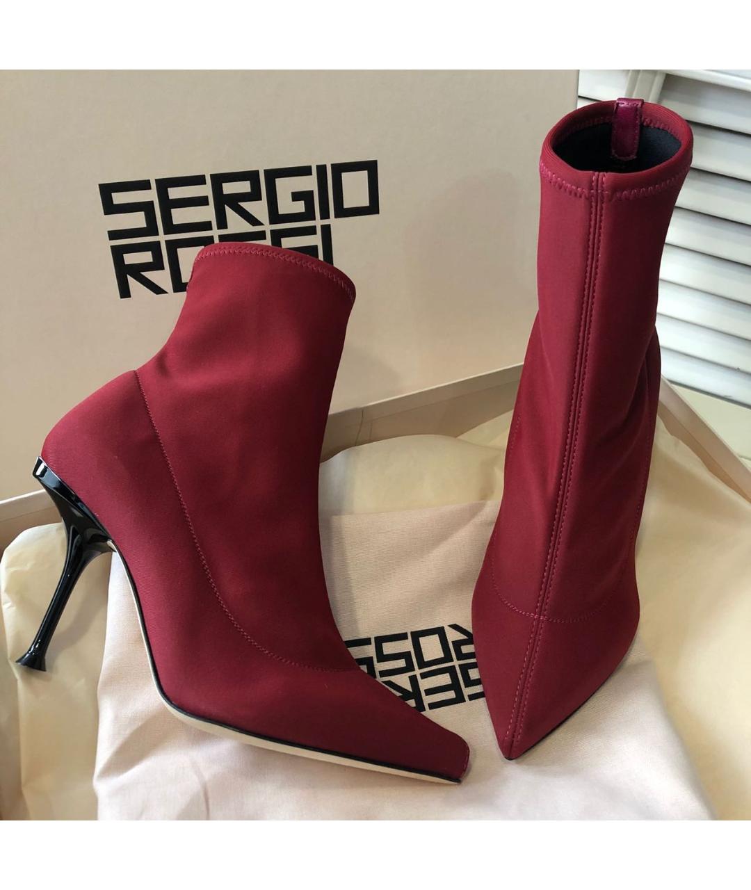 SERGIO ROSSI Красные ботильоны, фото 2