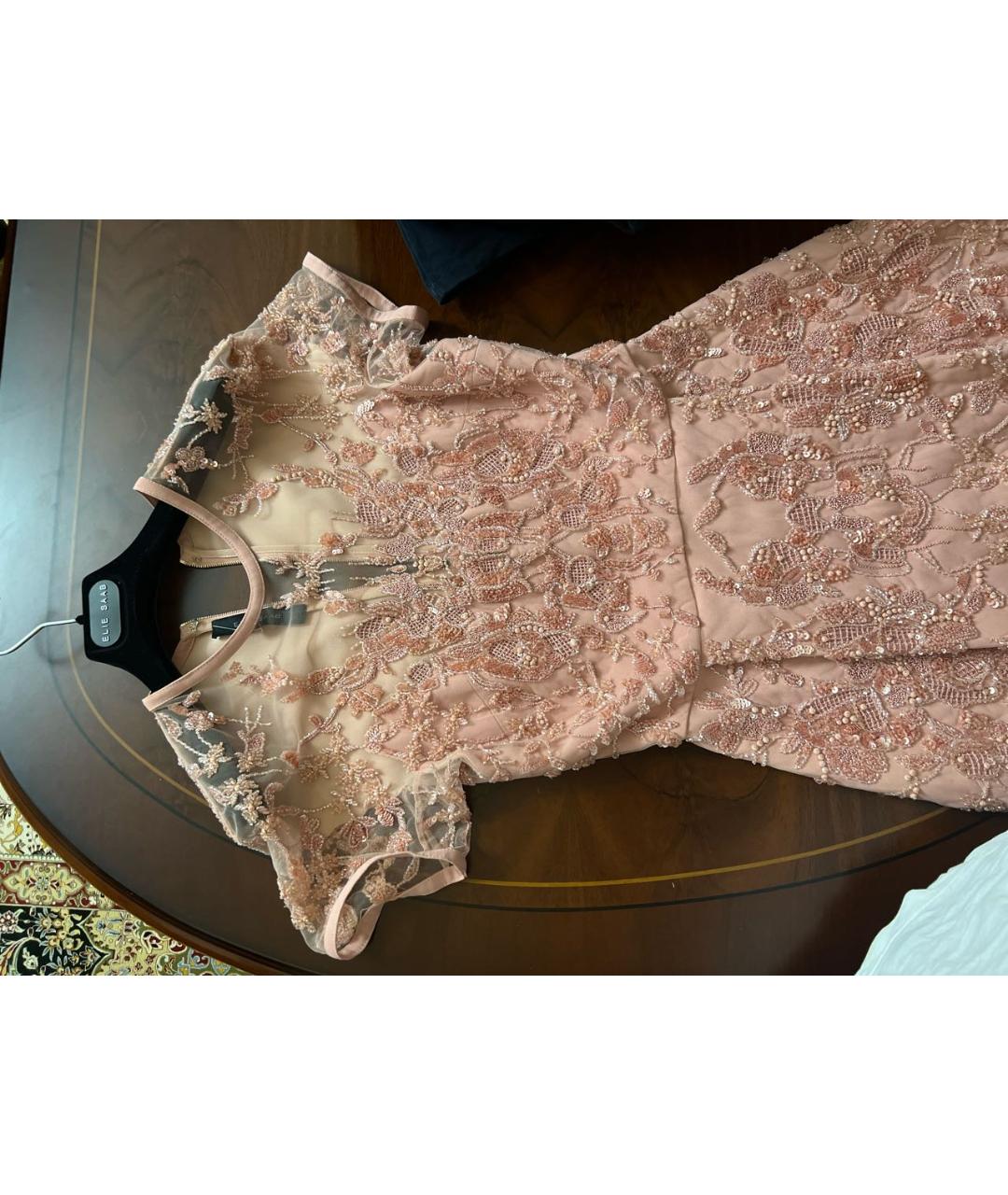 ELIE SAAB Розовое шелковое вечернее платье, фото 3