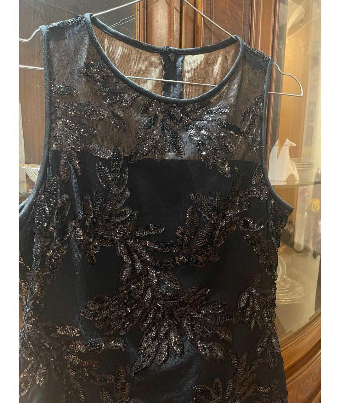 RALPH LAUREN Черное сетчатое вечернее платье, фото 4