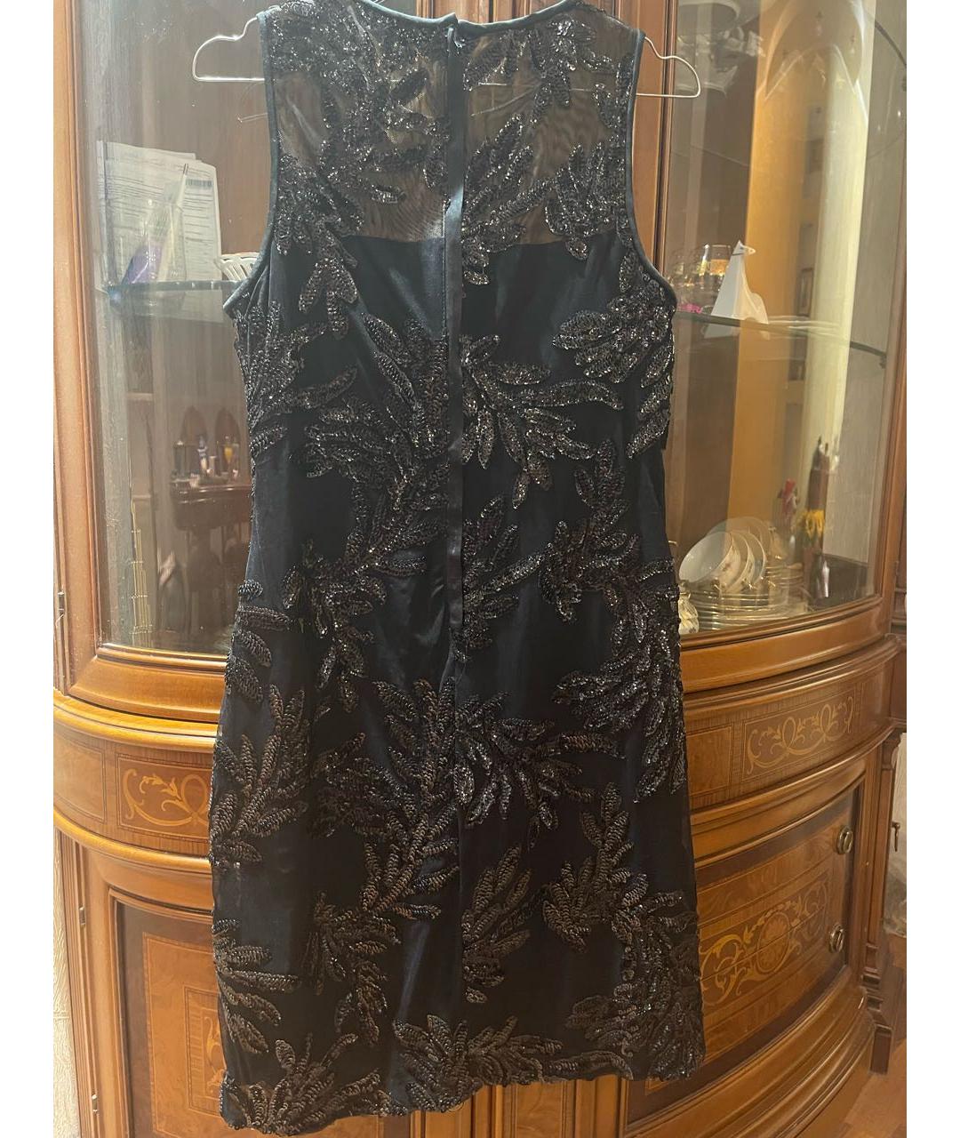 RALPH LAUREN Черное сетчатое вечернее платье, фото 2