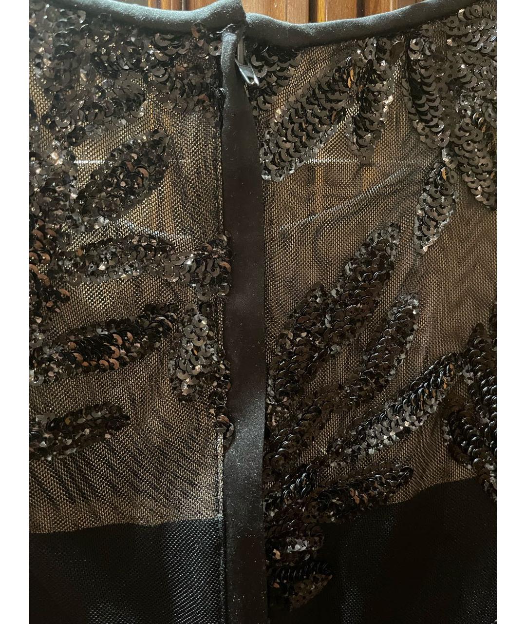 RALPH LAUREN Черное сетчатое вечернее платье, фото 3