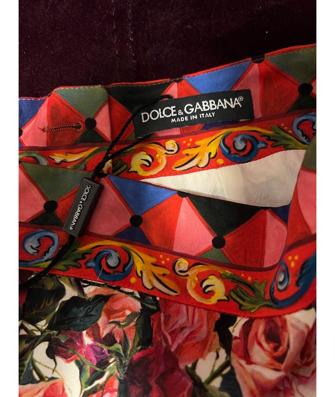 DOLCE&GABBANA Шелковая юбка миди, фото 4