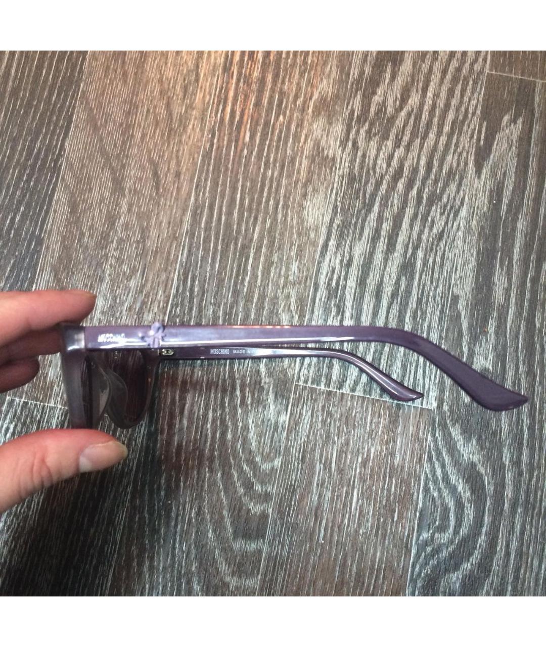 MOSCHINO Фиолетовые пластиковые солнцезащитные очки, фото 2