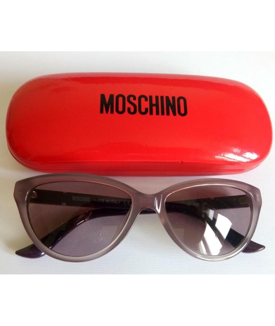 MOSCHINO Фиолетовые пластиковые солнцезащитные очки, фото 5