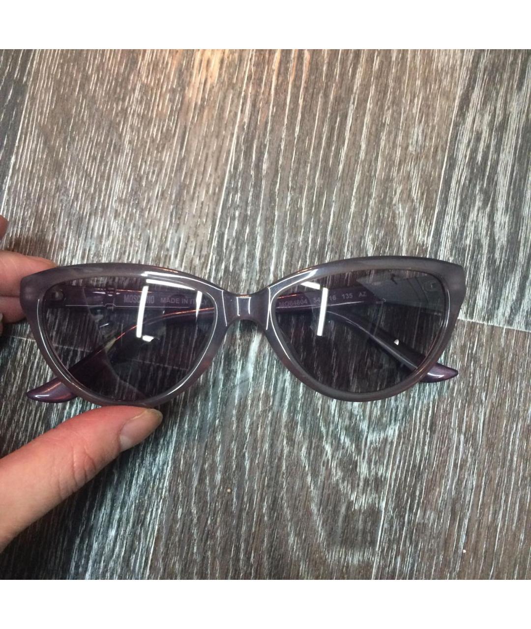 MOSCHINO Фиолетовые пластиковые солнцезащитные очки, фото 6