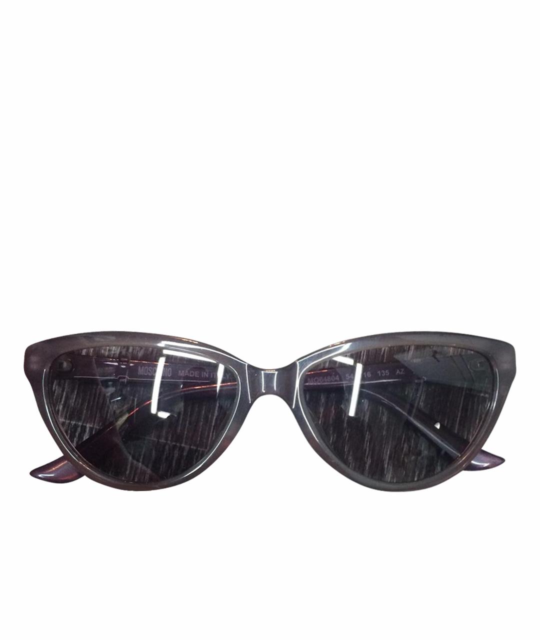 MOSCHINO Фиолетовые пластиковые солнцезащитные очки, фото 1