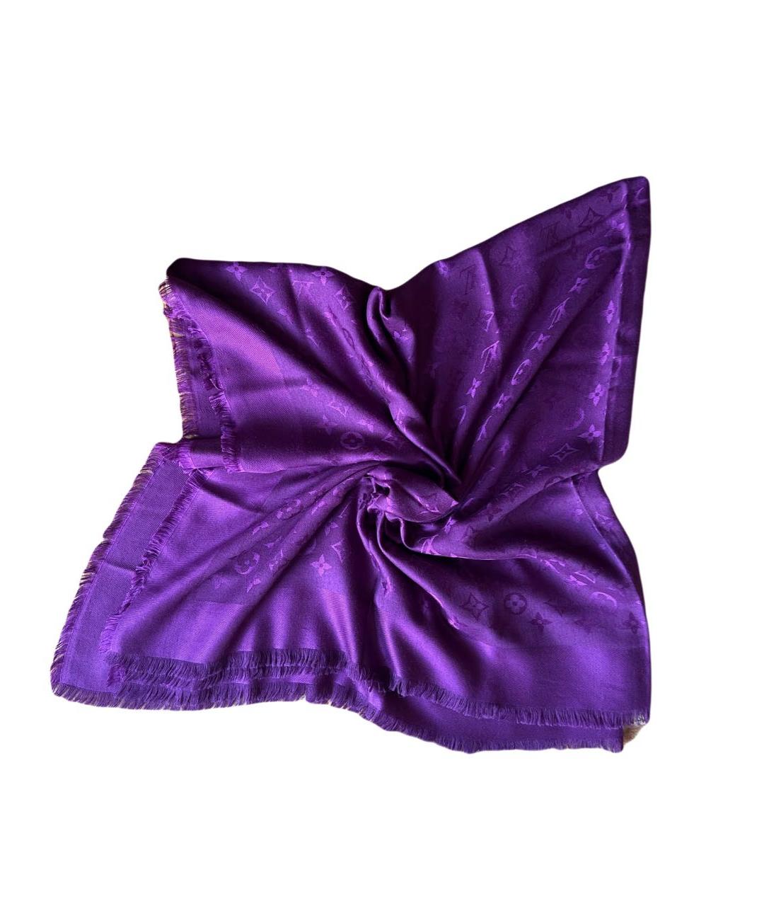 LOUIS VUITTON PRE-OWNED Фиолетовый платок, фото 3