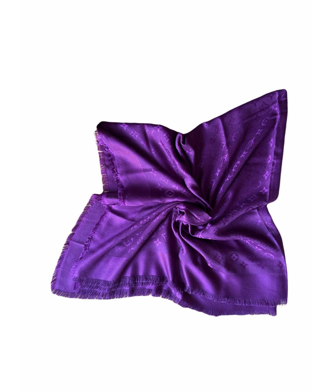 LOUIS VUITTON PRE-OWNED Фиолетовый платок, фото 1