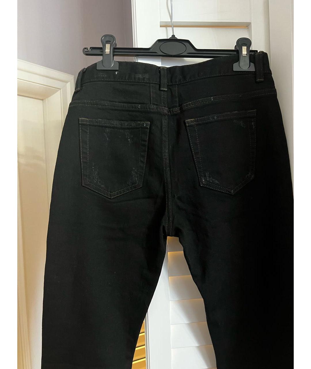 SAINT LAURENT Черные хлопковые джинсы скинни, фото 2