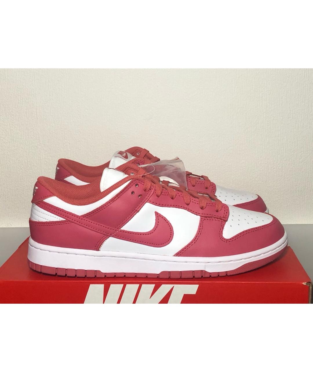 NIKE Розовые кожаные низкие кроссовки / кеды, фото 6