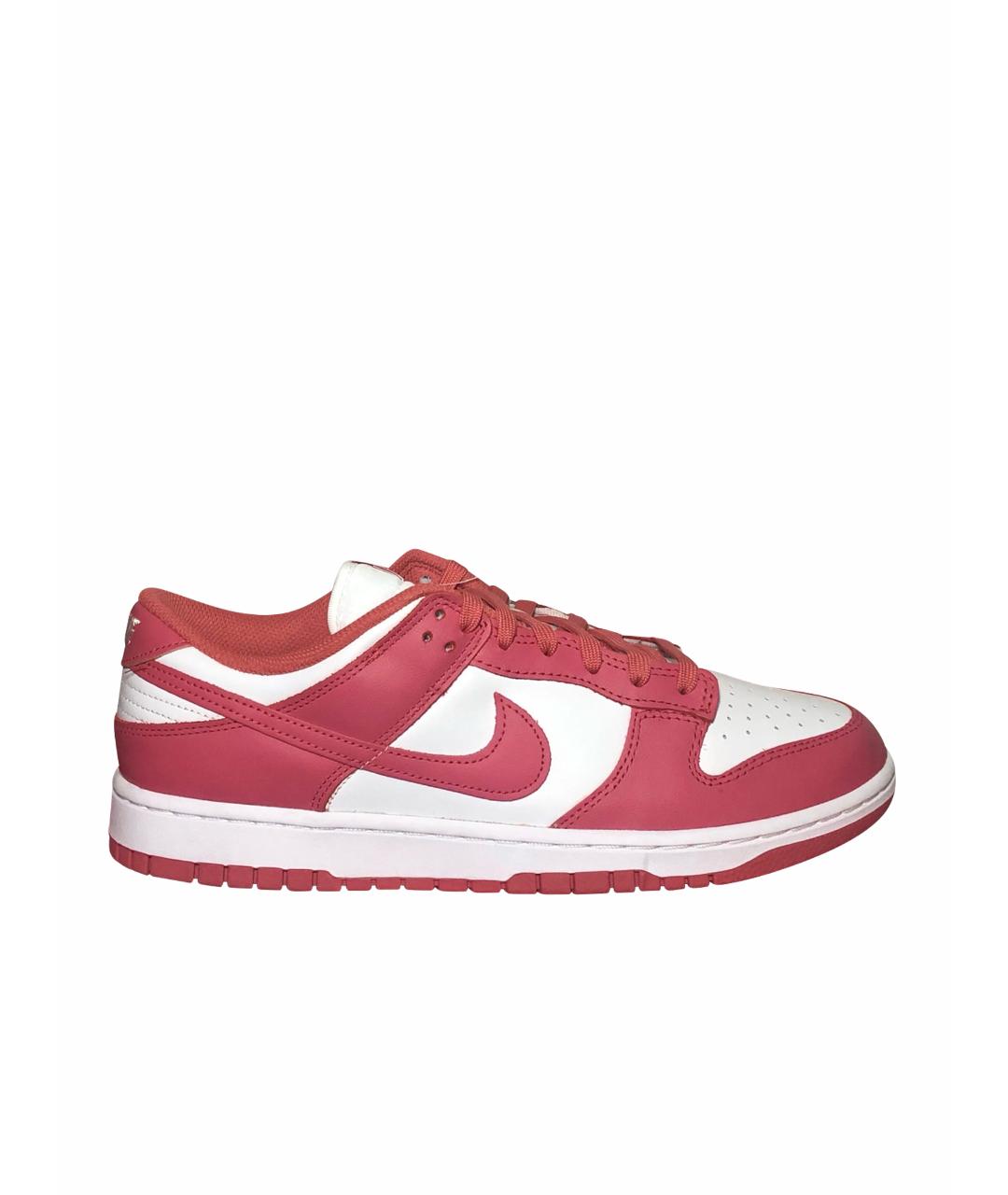 NIKE Розовые кожаные низкие кроссовки / кеды, фото 1