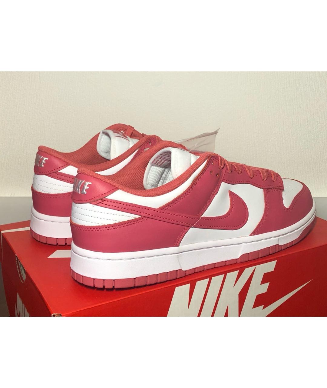 NIKE Розовые кожаные низкие кроссовки / кеды, фото 3
