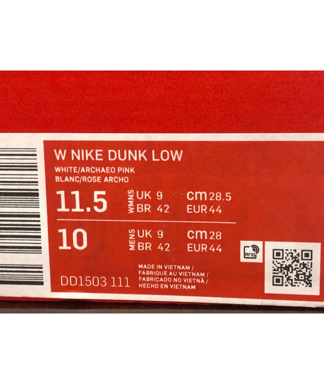 NIKE Розовые кожаные низкие кроссовки / кеды, фото 5